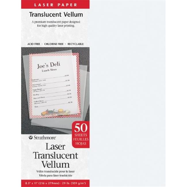 Strathmore ST59-854 8.5 within. x 11 within just. Printable Translucent Vellum Laser Paper image relating to Printable Vellum Paper identify Strathmore ST59-854 8.5 inside. x 11 in just. Printable Translucent Vellum Laser Paper